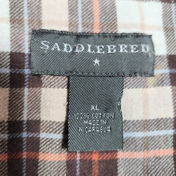 Upcycled Hand Painted Bees Hibiscus Hand Flannel Shirt - Bleached Brown XL Unise - Picture 9 of 9